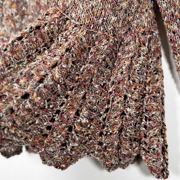 Free People Sweater Womens Small Boho Open Cardigan Button Knit Peplum - Picture 4 of 12